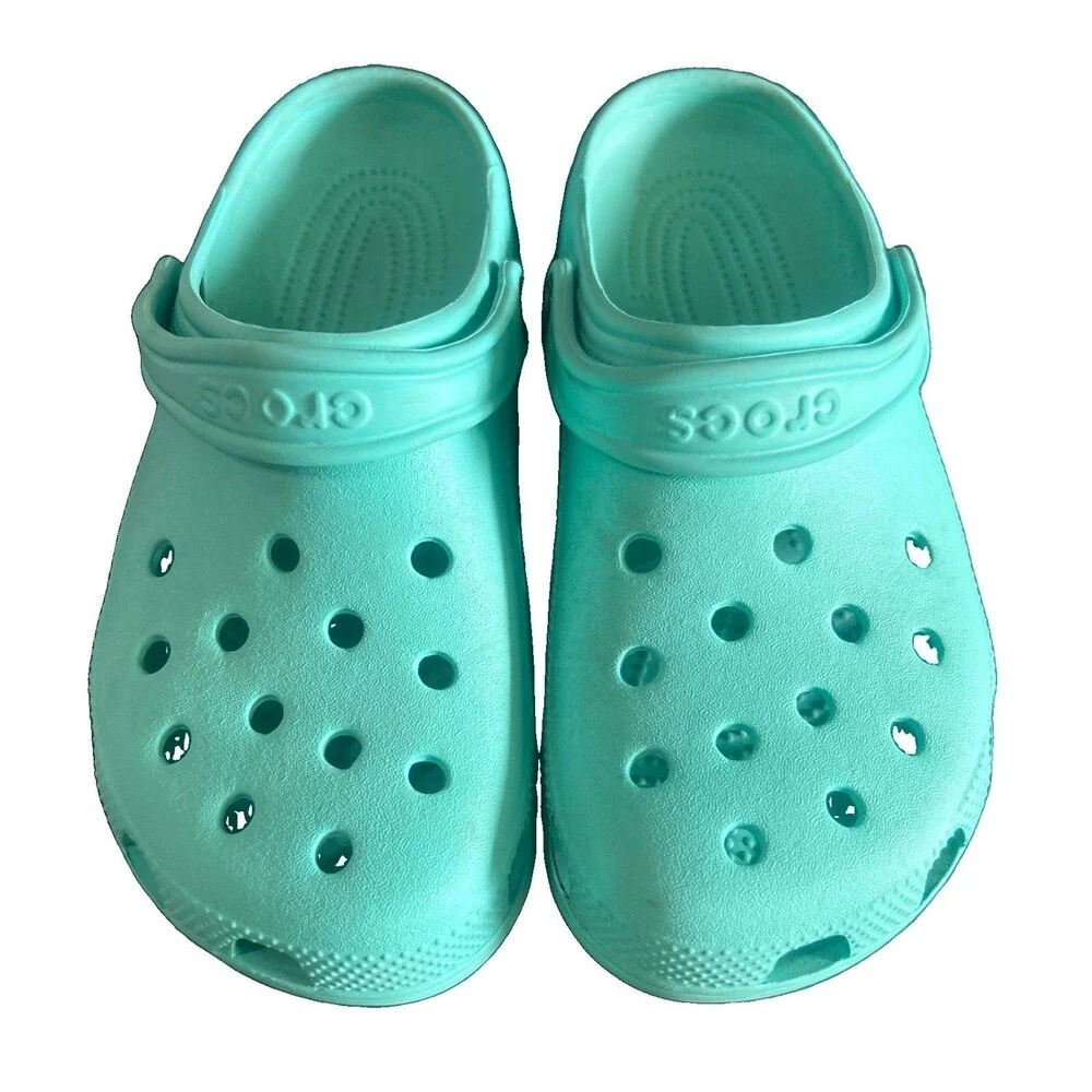Crocs Classic Clogs Unisex W 8 / M 6 Mint Green Slip On Lightweight Casual